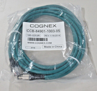 NEW Cognex CCB-84901-1003-05 Ethernet Cable 5M/16ft A-Coded RJ45 to M12 *NEW*