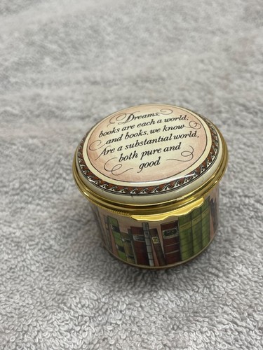 Halcyon Days Enamel William Wordsworth Sonnet Trinket Pill Box 1 3/4" in size - Picture 8 of 11