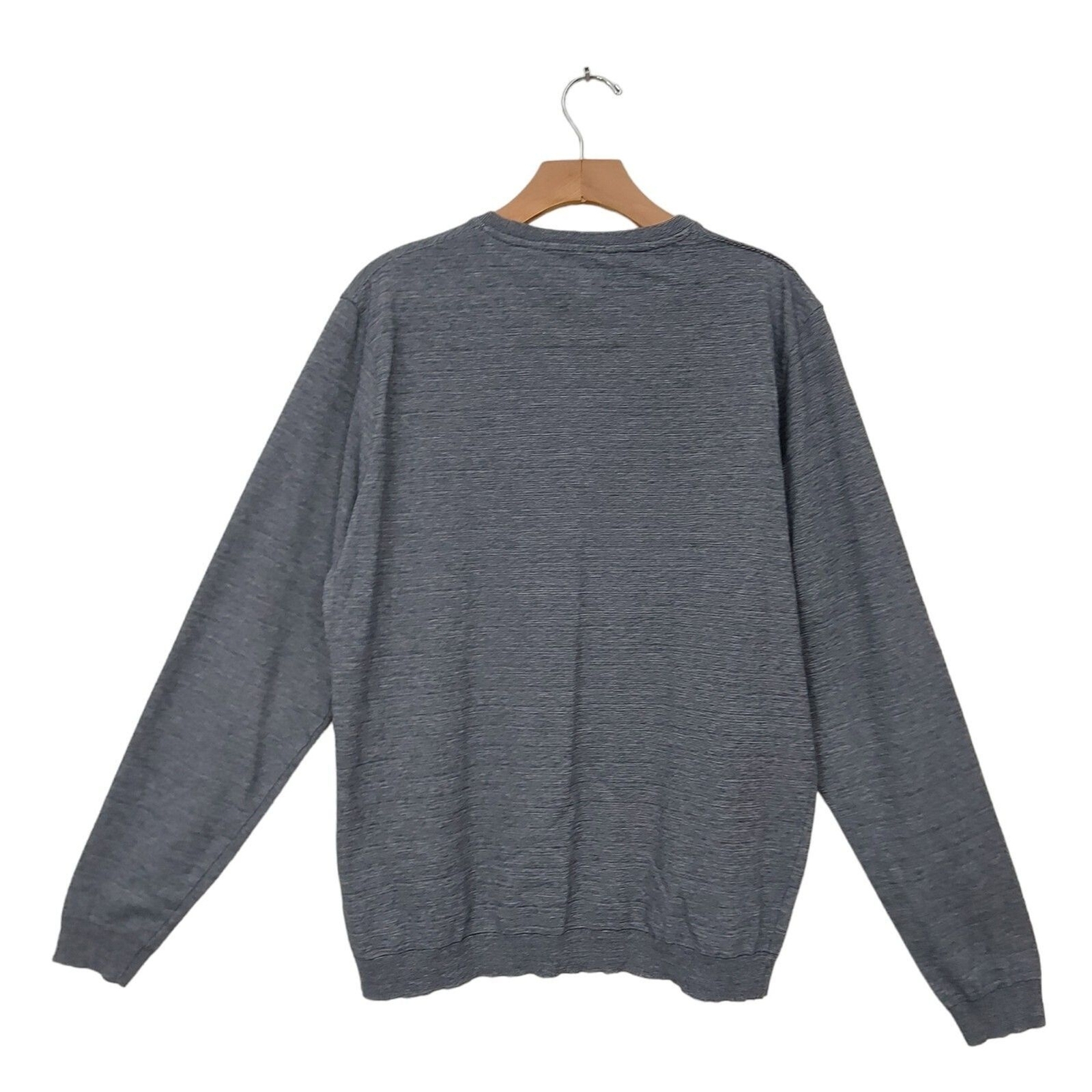 Ted Baker London Sweater Mens 6/L Gray Long Sleeve Crew Neck Pullover Golf