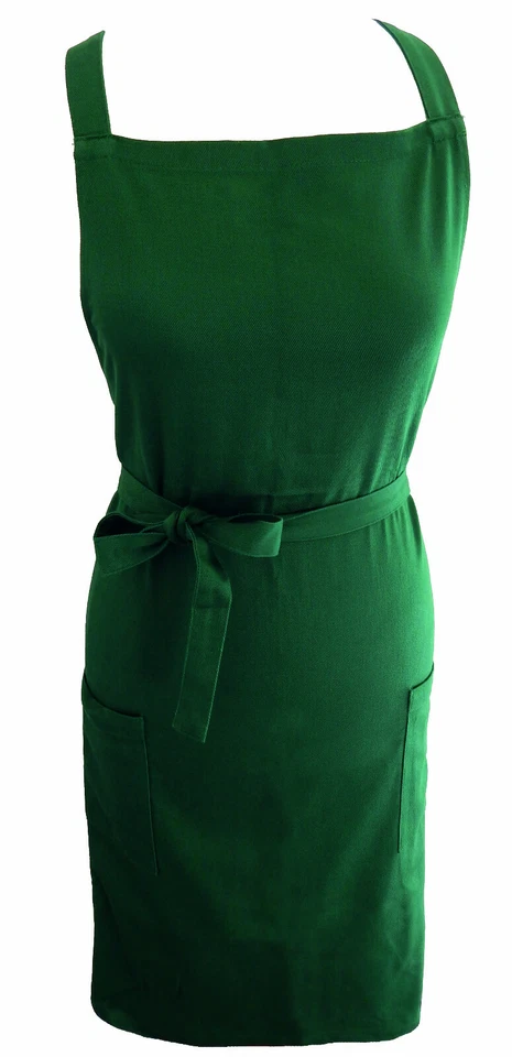 Latzschürze flaschengrün Vorbinder Schürze Bistroschürze Sonderposten Restposten