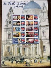 2008 St Paul's Cathedral GB Business Smilers Sheet MNH