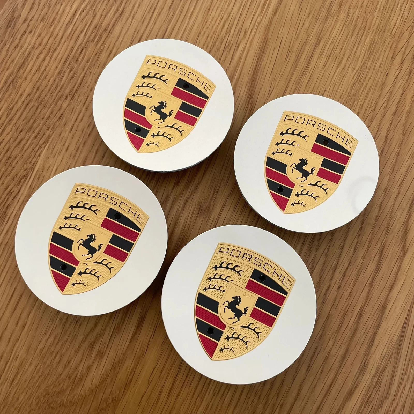 4x 76mm Porsche Nabendeckel Felgendeckel Radkappen Chrom – Bild 2