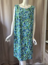 Maggie Barnes Print Sleeveless Dress size 24W/2X Excellent
