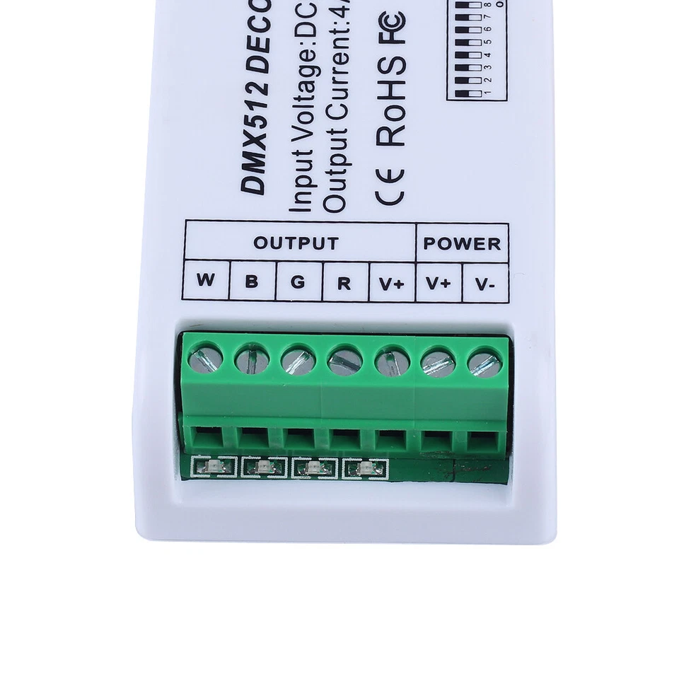 4CH DMX512 LED Decoder 4 Channels Mini Controller with Plastic Box for LED Strip - Image 3 of 4