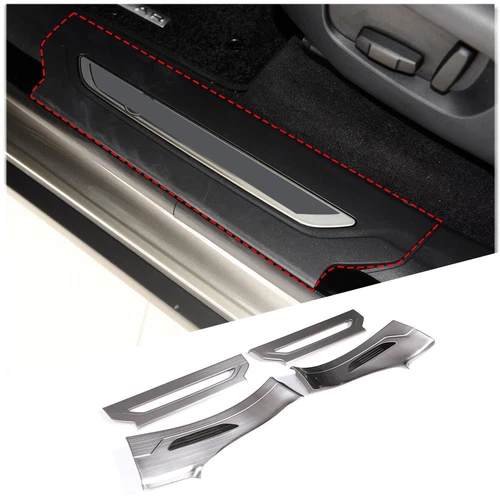 Steel Door Sill Scuff Plate Guard Cover For Land Rover Range Rover Velar 2017-19 - Picture 2 of 8