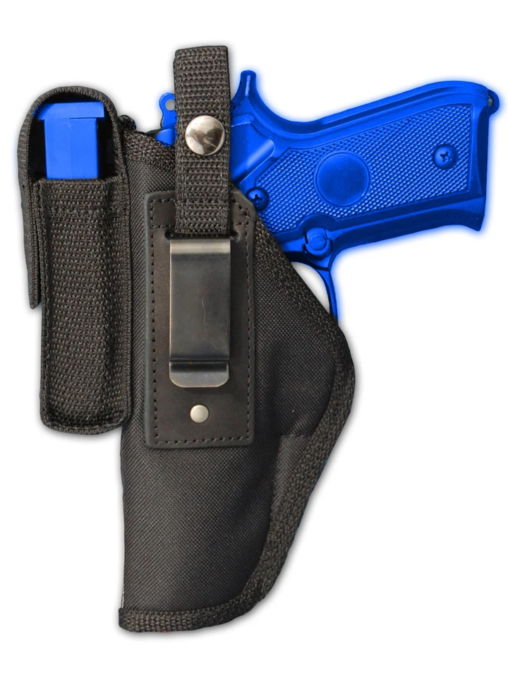 Barsony OWB Gun Holster w/ Magazine Pouch for Walther, Steyr Full Size 9mm 40 45 - Image 2 of 4