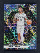 2024-25 Panini Mosaic Basketball Stephon Castle #236 Lazer Prizm RC Rookie Spurs
