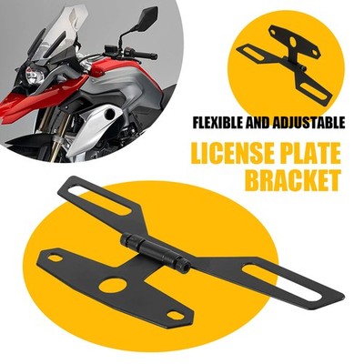 Adjustable Motorcycle Tidy License Plate Mount Bracket Rear Tail Mount Up Flip