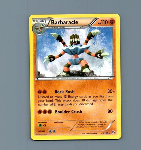 Barbaracle 49/106 Rare Flashfire Pokemon Near Mint