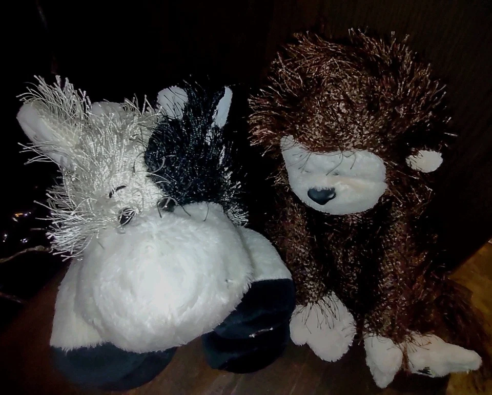 Ganz Webkinz Lil'kinz Plushies ~7" Cow And Monkey~No Codes~Cute Scrappy Look :) - Image 3 of 4