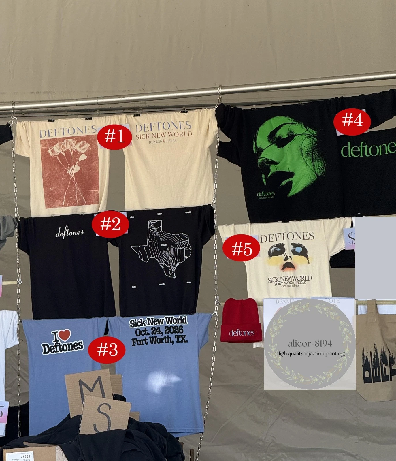 Deftones Sick New World 2026 Merch (Reprint) - product detail image 1