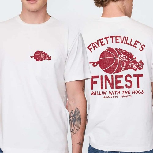 Fayetteville's Finest Ballin With The Hogs Two Sided T-Shirt