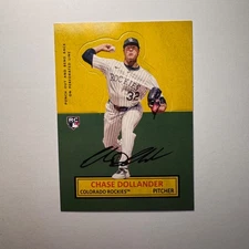 2025 Topps Archives Chase Dollander Topps Stand Ups Insert Rookie Card Rockies