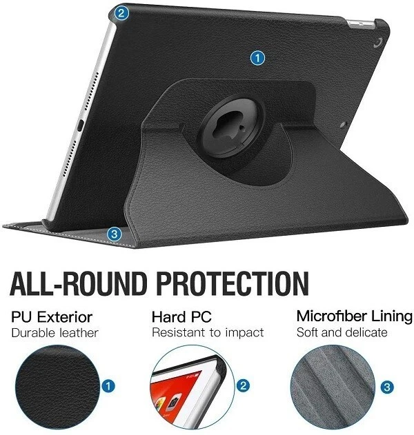 360 Rotating Leather Case For iPad 11th Gen/10th/9th 8th 7th Generation Cover - Image 3 of 4