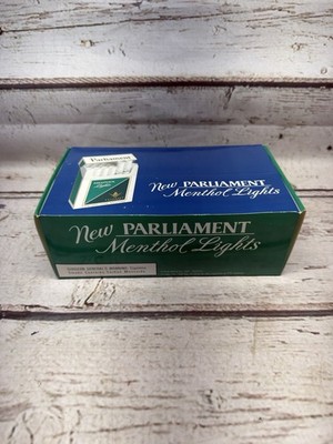 VTG Parliament Menthol Lights Cigarettes 1996 NOS Matchbook Matches With Box