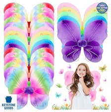 Fairy Wings Butterfly Costume Set 20 Pack Multicolor Nylon Adjustable Straps