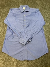 Brooks Brothers Slim Fit Non-Iron Men's Size 16-34 Blue With Pocket