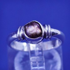 Size 6, vintage sterling 925 silver statement ring band with pearl