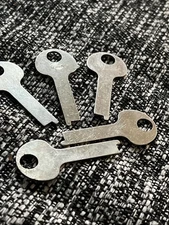 5x Vintage Corbin 47410 Uncut Flat Skeleton Key Key Blanks NOS