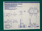 GI JOE Vintage BLUEPRINTS INSTRUCTIONS sheet WEAPONS TRANSPORT VEHICLE 1985