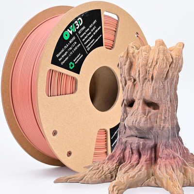 OVV3D PLA Filament Wood PLA, 3D Printer Filament Gradient Multicolor Wood PLA Fi