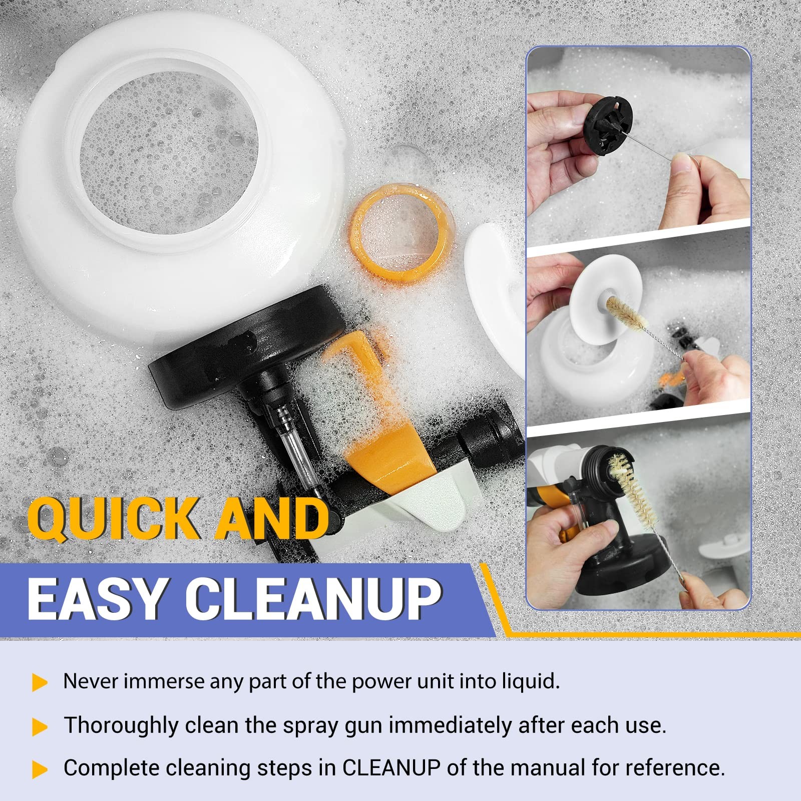 Upgraded Paint Sprayer, BATAVIA 700W Power HVLP Electric Spray Paint Gun,