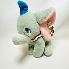 Vintage 90s Disneyland Walt Disney World 9" Dumbo Elephant Plush Stuffed Animal