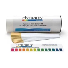 Hydrion pH Testing Sticks,0-13,10 Sticks, PK10 DS-8020 Hydrion DS-8020