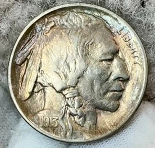 1913 ~ Type 2 ~ Buffalo Nickel ~ CH BU ~ RARE Date ~ Great Color ~ Nice Luster!!