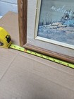 Vntg. Framed 17."×29.5" O/C Painting , ,  House Bridge  Winter  signed M. AHSON — photo 2