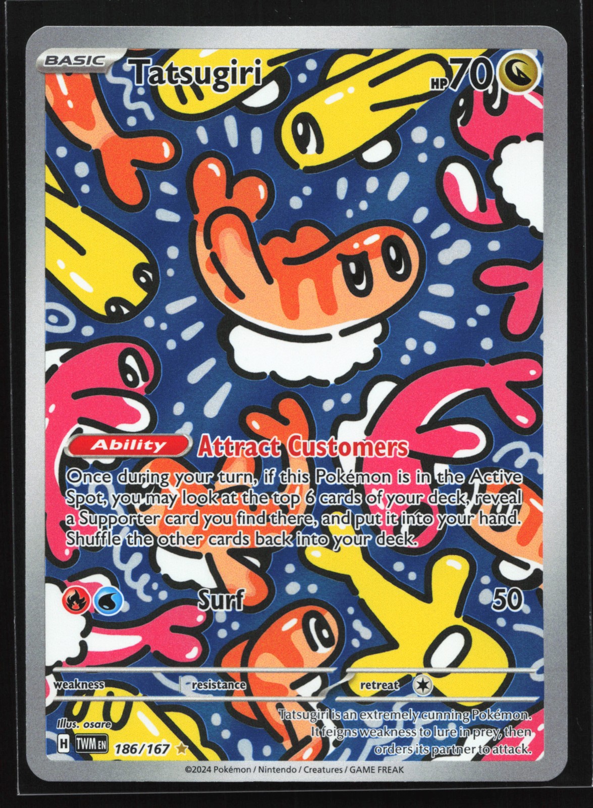Tatsugiri 186/167 SV06: Twilight Masquerade Illustration Rare Pokemon Card