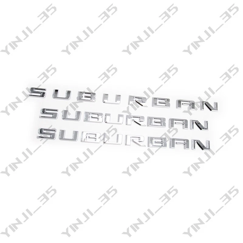 3 peças kit emblema traseiro porta suburbana Chevrolet preto brilhante 2021-2026 fabricante de equipamento original - Imagem 3 de 4