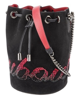 Christian Louboutin Marie Jane Bucket Suede Strass Swarovski