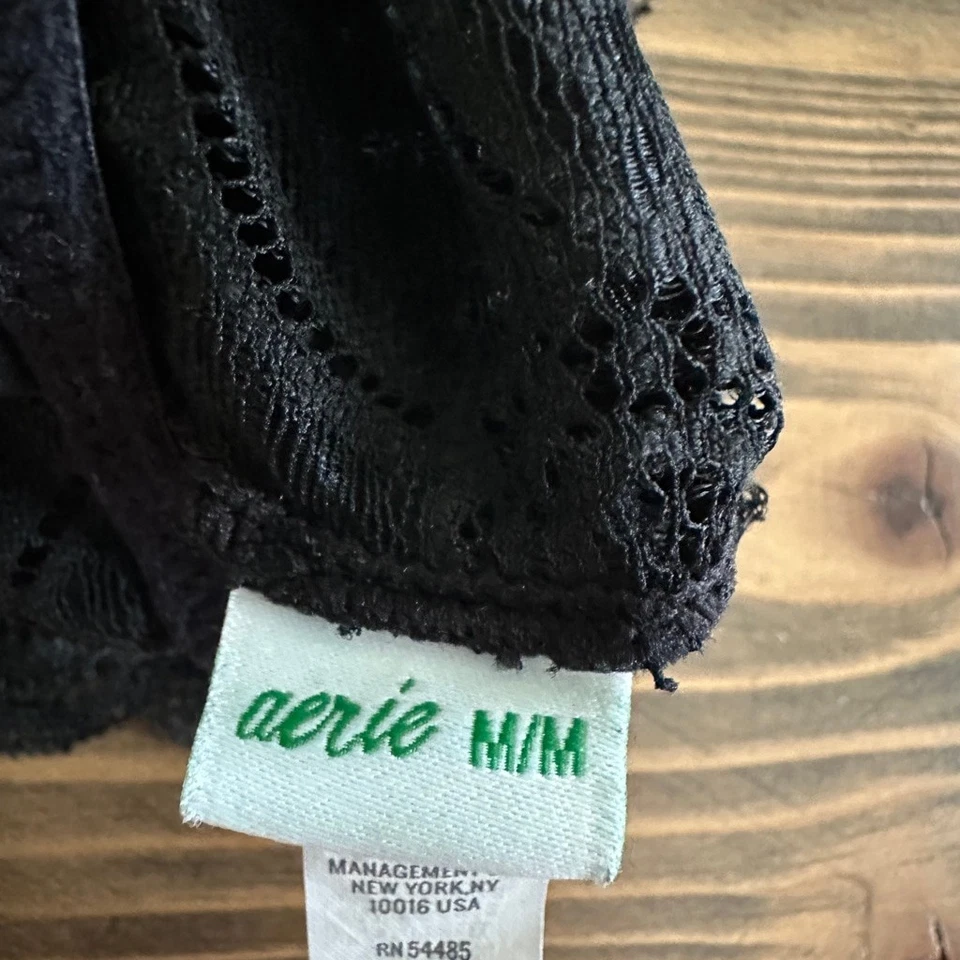 Women's Aerie Black Lace Bralette Camisole Size M Romantic Bralette Gothcore - Image 2 of 4
