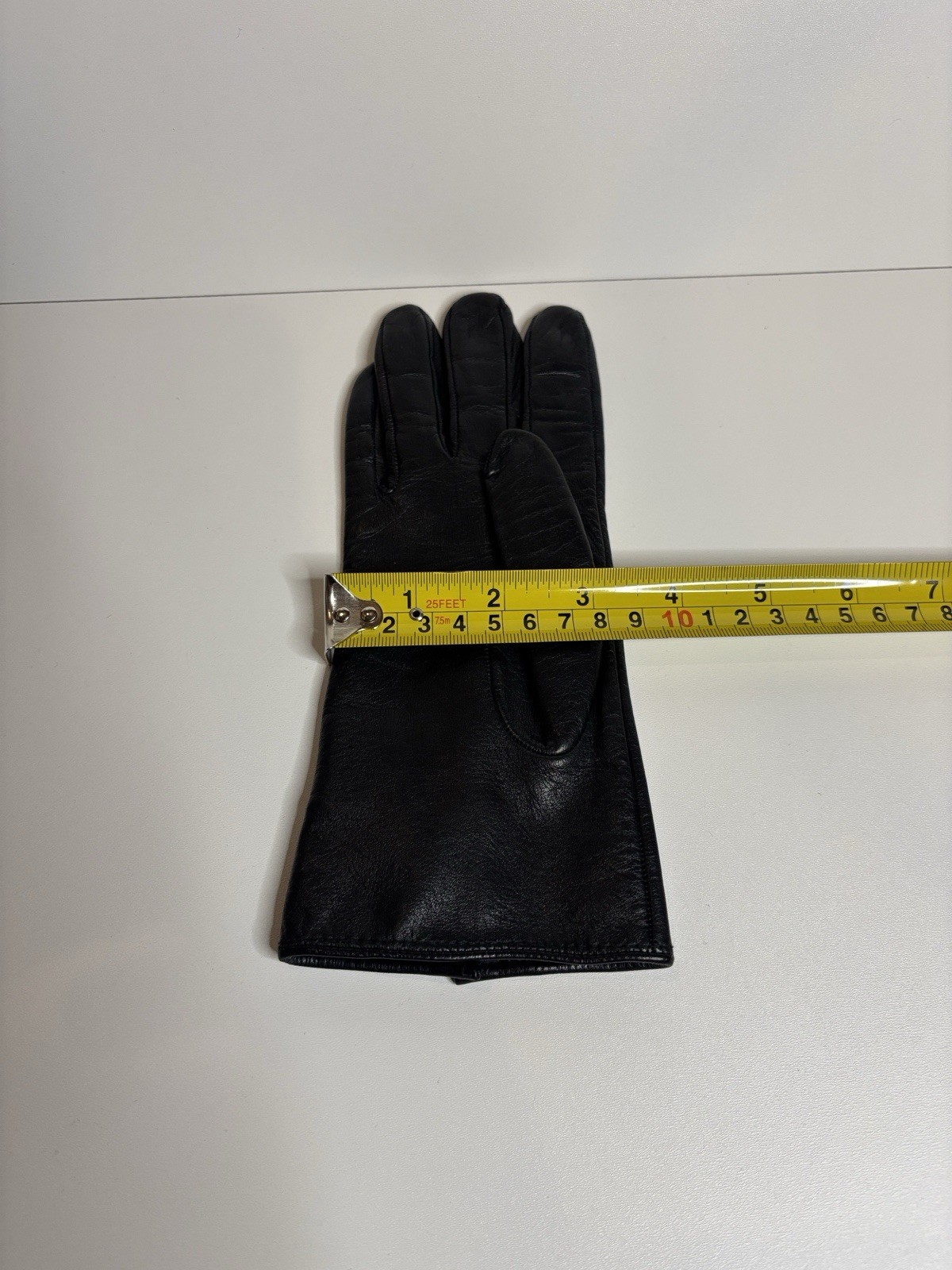 Fendi Black Leather Gloves with Gold Accents thumbnail 11
