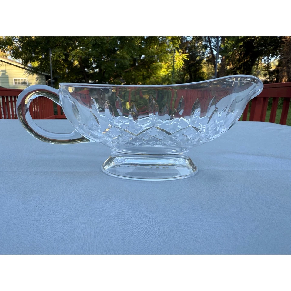 Prato para barco Waterford cristal molho corte elegante peça para servir vidro - Imagem 2 de 4