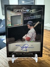 2025 LEAF OPTICHROME MARK MCGWIRE TIME MACHINES GAME WORN JERSEY AUTO #1/1
