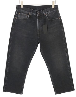 R13 X-BF Damen Jeans 27 Schwarz Moleskin Abgeschnitten Reißverschluss Fly FW25