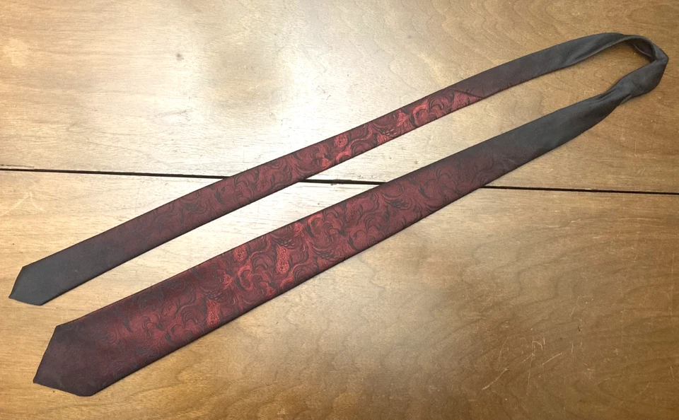 Black and Red Ombre Jacquard Wemlon Wembley Tie 56" x 3" for Blue Black or Gray - Image 2 of 4