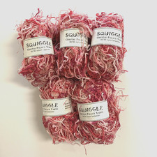 5 Crystal Palace Yarn Squiggle #9298 Code Pink 100 yd 50 g Eyelash Add Along