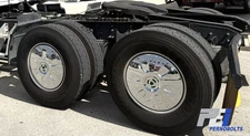 1 CHROME WHEEL COVER SET FOR SEMITRUCK AND TRAILER PERNOBOLTS
