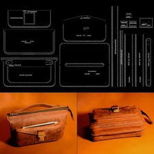 DIY Leather Craft Handmade Bag Craft Sewing Template with Holes acrylic template