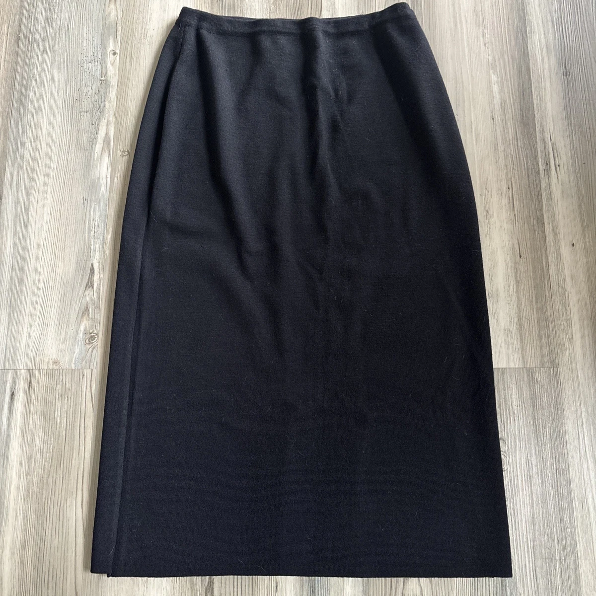 Jupe Crayon Zion 100% Laine Noire - Taille 8 (M) - Style Droit élégant