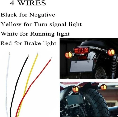 Motorcycle LED Bullet Red/Amber Turn Signal Tail Lights For Honda Grom 125 MSX Foto 3 de 4