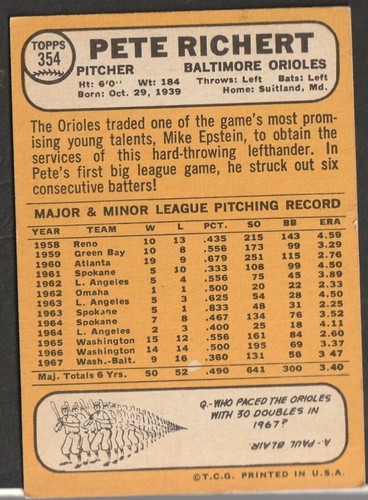 1968 Topps Baseball Cards Scegli una carta a scelta 295-660 EX X-MT 1/25 Set Break - Foto 111 di 490