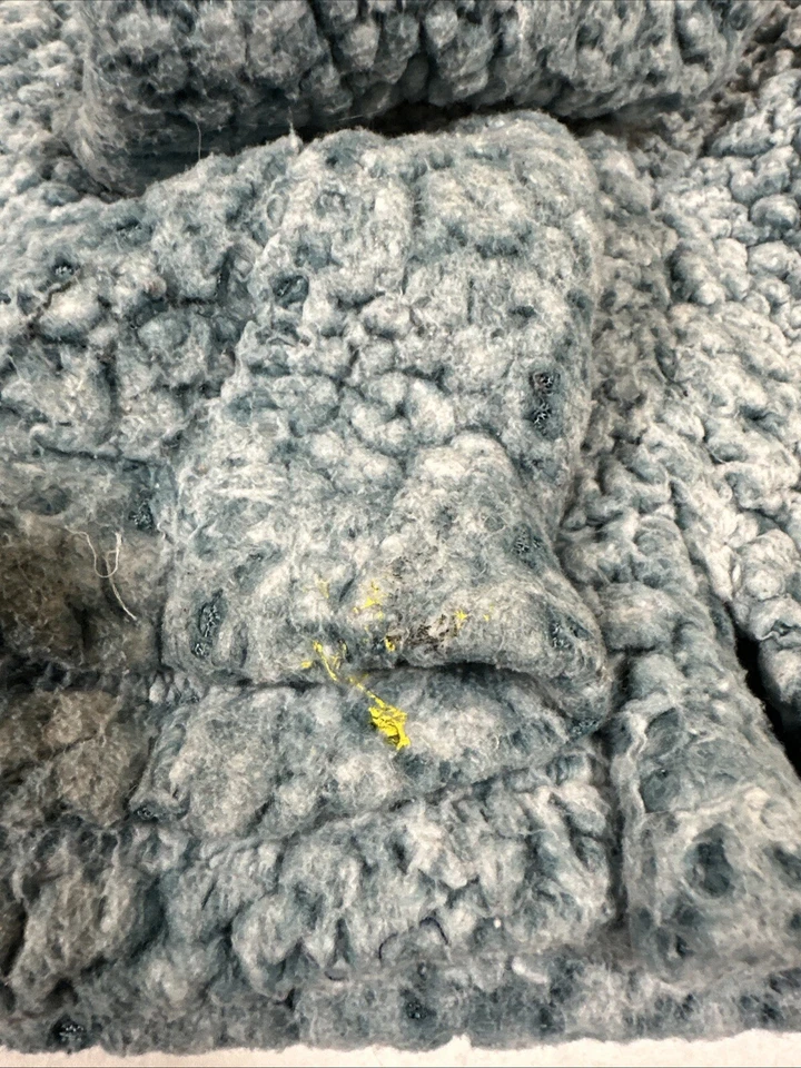 Истинная зернистость винтажный синий шерпа флис 1/4 молнии морозный наконечник пуловер куртка маленький - Изображение 4 из 4