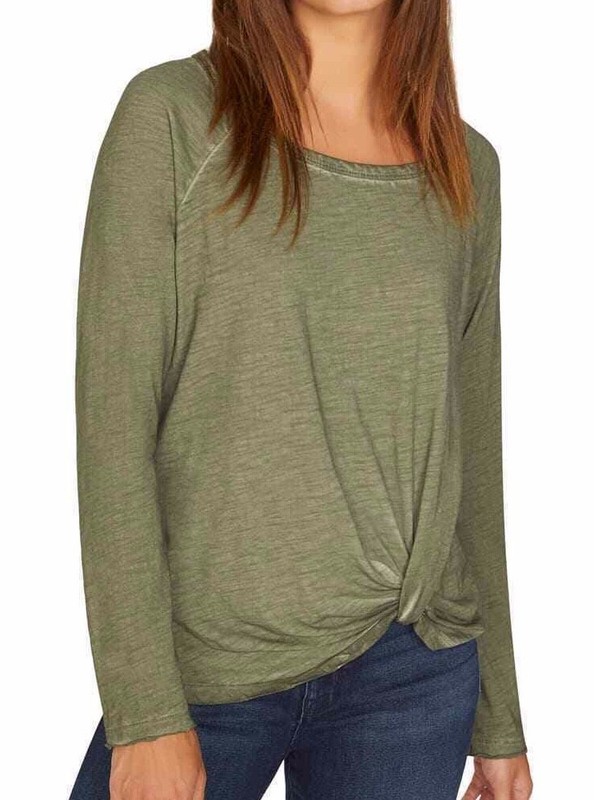 NWT Sanctuary Adrienne Side Twist Cotton Blend Top, Cadet, Sz. S, FREE Shipping!
