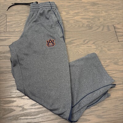 Auburn Tigers Under Armour Mens Small S Grey Fleece Football Sweatpants EUC
