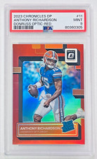 2023 Chronicles Draft PIcks Anthony Richardson Optic Red Prizm /149 PSA 9 #11 RC