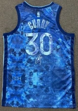 STEPHEN CURRY SIGNED AUTO JERSEY BECKETT/BAS WITNESSED GOLDEN STATE WARRIORS 325